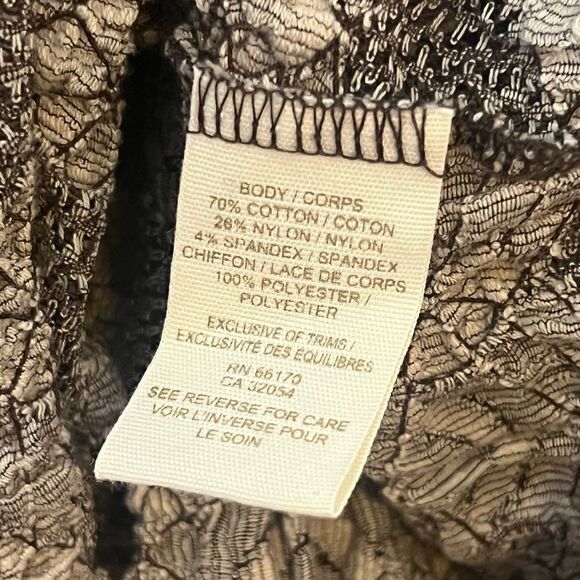 Free People Brown Floral Print Textured Pucker Boho  Top - Picture 5 of 5